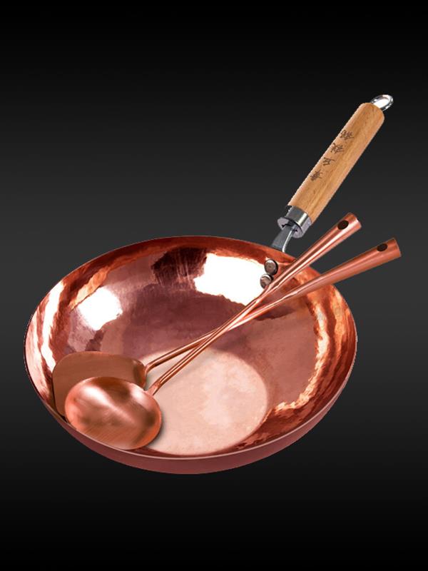 Zhangqiu Handmade Iron pot Copper 36cm Kitchen Utensils